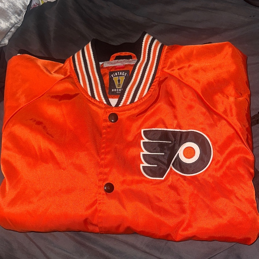 Mitchell & Ness Orange Philadelphia Flyers Jacket